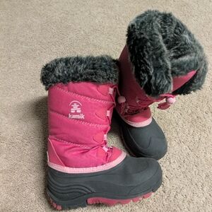 Kamik Pink and Gray Winter Boots